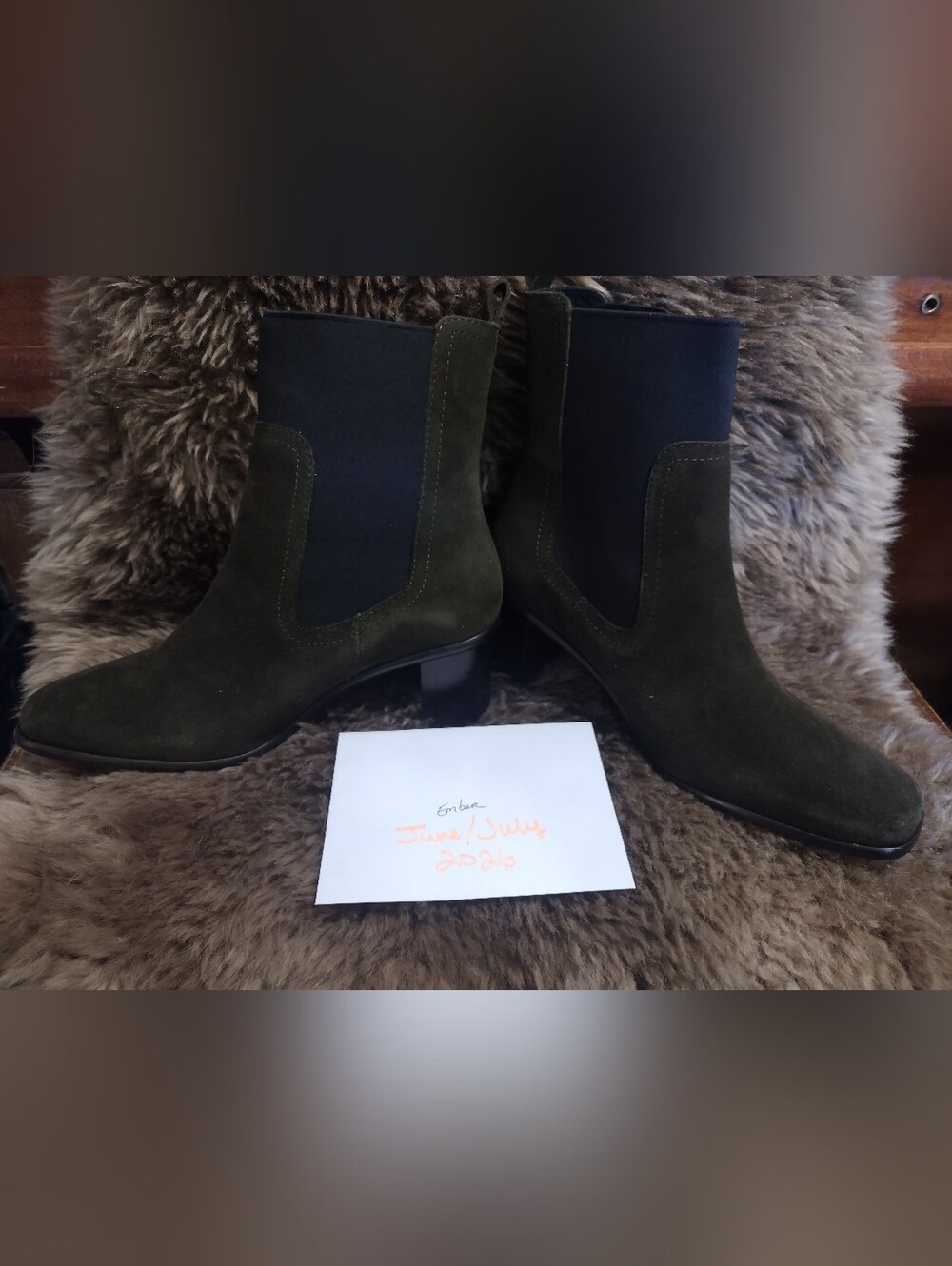Women's Suede Vine Ankle Boots Patina Portland Leather